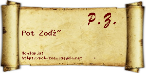 Pot Zoé névjegykártya